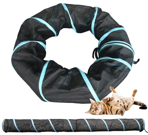 INTURN Cat Furniture Tent for Indoor and Outdoor Playpen Portable Cat Tunnels, Outdoor Kennel (10ft Tunnel)