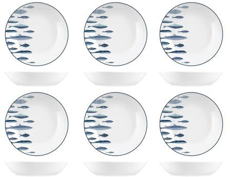 H&H Set 6 Piatti Fondi Atlantic Cm20
