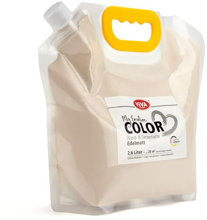 Viva Decor My Emotion Color 2,6 Liter - Sanfte Umarmung - Hell Beige Matte Wandfarbe & Deckenfarbe, Hohe Deckkraft, Geruchsneutral &Tropfarm. Innenfarbe für Wohnzimmer, Schlafzimmer & Kinderzimmer