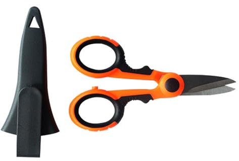 Fazvncv Cortador de línea de pesca, tijeras de pesca de acero inoxidable para línea trenzada, multifuncional, portátil, cortador de línea