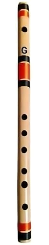 Scale G Bamboo Flute Musical Instrument For Beginners And Professionals - Pack Of 1 Bamboo Flute 17 Inches (Approx)