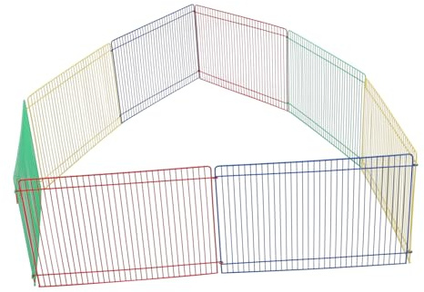 ARTSEWPLY Clôture pour Petit Parc à Hamsters Et Cochons D’Inde, Grillage Métallique, 8 Panneaux 35x23 Cm, Parc D’Exercice Intérieur pour Petits Animaux De Compagnie