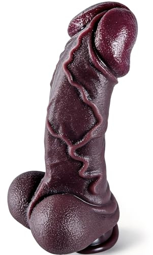 Dildo gigante realista de 7,2 cm de grosor y 29,5 cm extra largo y curvado, con ventosa, silicona de doble densidad. Dildo negro XXL para punto G, juguete anal grande, unisex, ideal para parejas