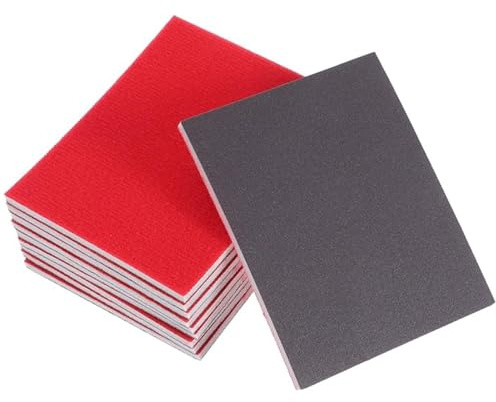 Spugne Abrasive, 20 Pezzi, Grana 180-3000, umido/asciutto, Tamponi Abrasivi per legno, metallo, vernice, mobili, lucidatura, modellismo, Riparazione Carrozzeria Auto