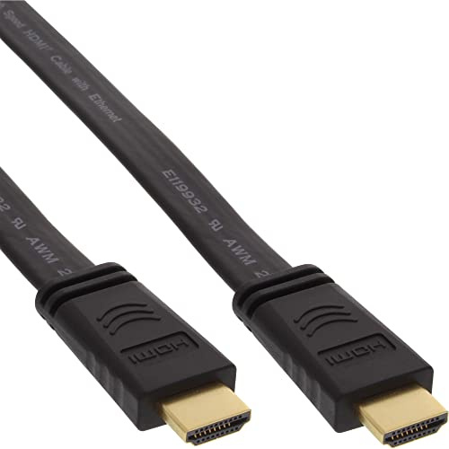 InLine 17010F High-Speed HDMI Flat Cable with Ethernet 10 Metres Black