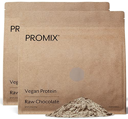 ProMix Nutrition Plant-Based Vegan Protein Powder, Raw Chocolate - Pea Protein & Vitamin B-12 - ­Post Workout Fitness & Nutrition Shakes, Smoothies, Baking & Cooking Recipes - 2.5 Pound (Pack of 2)