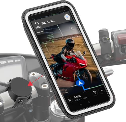 Shapeheart französische Innovation, magnetische Motorrad-Telefonhalterung mit Abnehmbarer wetterfester Hülle, absorbiert Vibrationen. Handyhalterung für Motorrad, Roller, Motorradzubehör