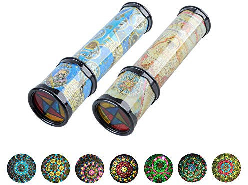 kuaetily Kaleidoskop, 2 Stücke Klassisches Verstellbar Kaleidoskop Pädagogisches Spielzeug für Kinder Party