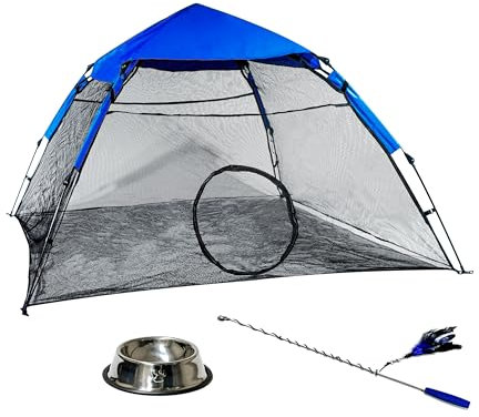 Pet Fit For Life Katzenzelt - Vielseitiges Katzengehege aus Mesh für drinnen und draußen - Kompatibel mit unserem Katzentunnel und Katzenwürfel, ideal für Kätzchen, Kleintiere - Faltbarer, tragbarer