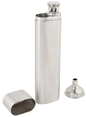 Glomora Mini Petaca de Acero Inoxidable,Botella portátil de acero inoxidable para vino con forma de puro con tubo y embudo para puros,para Bebidas Alcohólicas, Whisky, Ron Y Vodka