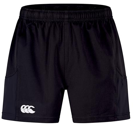 Canterbury Homme Short de Rugby Advantage 2.0 | Taille élastiquée | Logo CCC Shorts de Gym Black 2XL