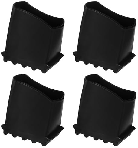 4 patas de escalera de 50 x 22 mm, patas de goma, tapas protectoras para escaleras, cubierta antideslizante para pies de escalera, cubiertas universales para pies de escalera para trabajadores
