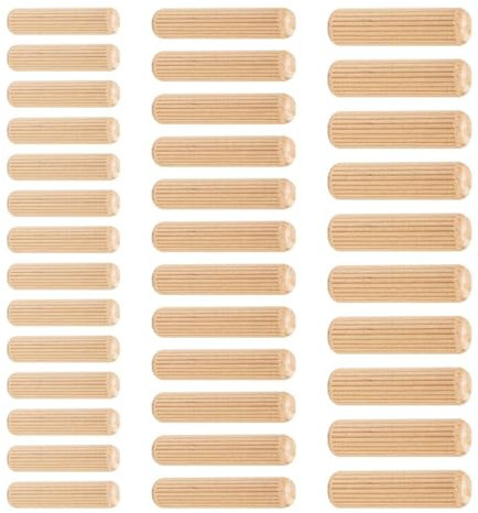 150 Stück Holzdübel, Holzdübel In Verschiedenen Größen, Holzmöbelverbinder, Köperdübel, Rillendübel, Lochstopfen Für Schrankholzspitzen