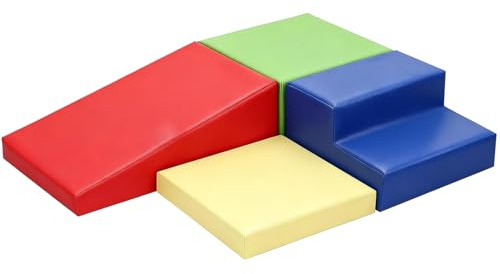 JungleDove PU Leather Toddler Soft Play Set Indoor 4PCS, EN71 Certified