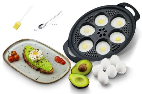 Cocedor de huevos para Thermomix TM5 TM6 TM31, con cepillo de aceite y cuchara