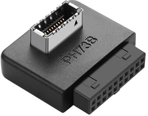 SinLoon Adaptador de cabecera de panel frontal USB 3.0 USB 3.0 de 19/20 pines a tipo E, conector frontal de 19 pines hembra a tipo E hembra (tipo B)