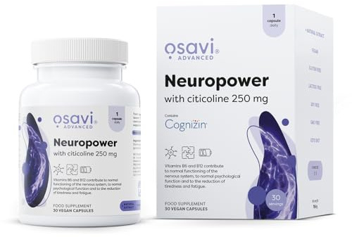 Osavi - NeuroPower mit Citicolin | 250 mg hochwertiger Wirkstoff zur gezielten Mikronährstoffversorgung - Für Fokus & kognitive Leistung - 30 vegane Kapseln