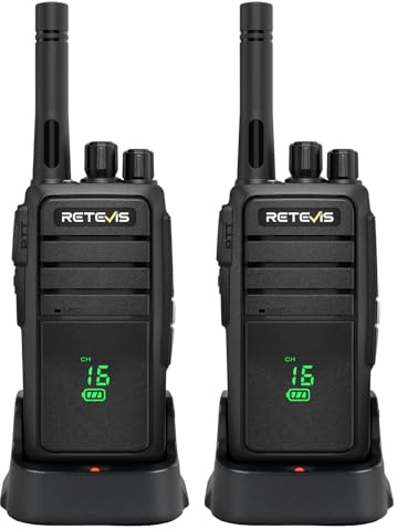 Retevis RT21H 3.0 Walkie Talkies for Adults, Licence Free Walkie Talkie with Concealed Screen IP54 Type-C Charge VOX Emergency alarm 2 Way Radio for Hiking, Camping, School (2 Pcs, Black)