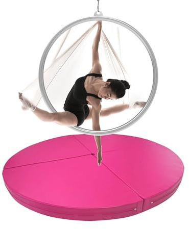 Pole Dance-matta, bärbar mottagningsmatta för luftring - 1,25 cm tjock säkerhetsdansmatta för poledans och akrobatisk gymnastik, vikbar yogamatta