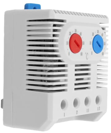 Orivin Termostat, justerbar mekanisk elektrisk temperaturkontrollbrytare (röd/blå knapp, N C/NO)