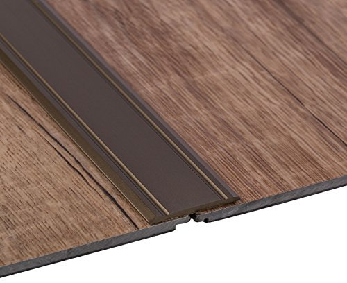 Gedotec Profilé de transition aluminium bronze brun mat - SUPER PLAT | 1 pièce - Profilé de transition - autocollant | Dimensions : (L x l x H) 1000 mm x 30 mm x 1,75 mm