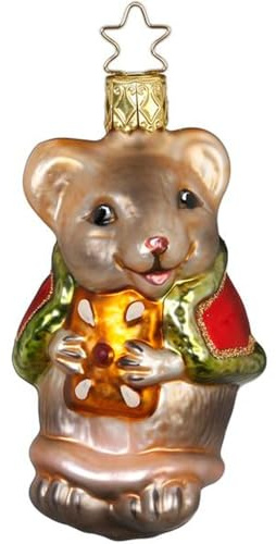 Inge-glas Christbaumschmuck Braune Weihnachtsmaus