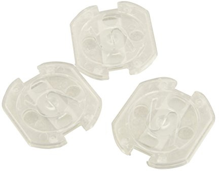 UNITEC Steckdosen-Kinderschutz klebend transparent 10x, weiß 10 Stück