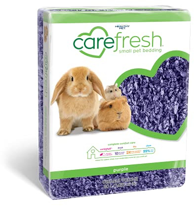 Carefresh Lecho para Mascotas pequeñas de Papel Natural Morado (Playful Purple) 99% Libre de Polvo con Control de olores, 50 l