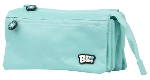 Grafoplás 37543331. Estuche 4 Compartimentos, Azul Pastel, 23x12cm, Bits & Bobs