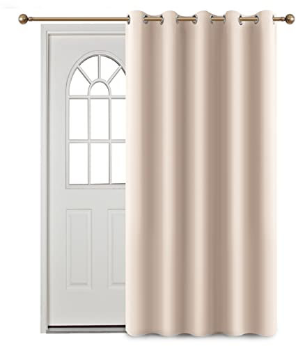Imperial Rooms Eyelet Blackout Curtains Ring Top Window Curtains Thermal Insulated Panel for Bedroom Living Room (Cream, 66x84 (167x213cm))