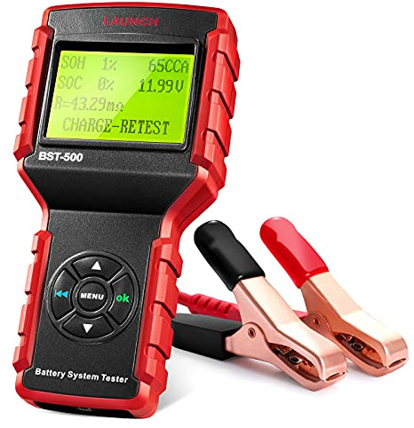 LAUNCH BST-500 Car Battery Tester 12V 24V Battery Load Tester,100-2000CCA Automotive Battery Alternator Tester for Cars/Boat/Truck/Lawn Mower, Compatible with Flooded AGM Gel EFB,etc.