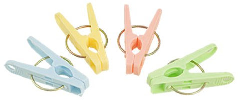 Ruilogod Pin de plástico duro clavijas para pinzas 20 PCS Color surtido