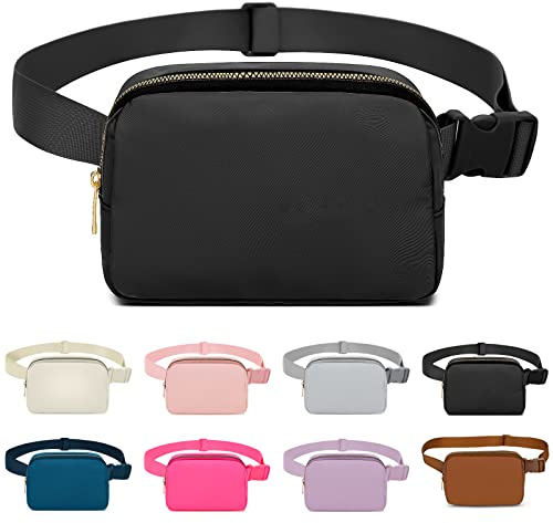 Invool Bum Bag for Women Men, Fanny Pack with Adjustable Straps Crossbody Fashion Waist Pack, Running Belt Bag for Travel Workout Cycling Hiking