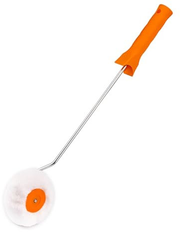 MIVOS - Rouleau D'angle pour Coins Avec Étrier - Rouleau Intérieur - Microfibre - Rouleau de Peinture - Convient pour Peintures à Dispersion, Latex et Acryliques - Rouleau D'angle