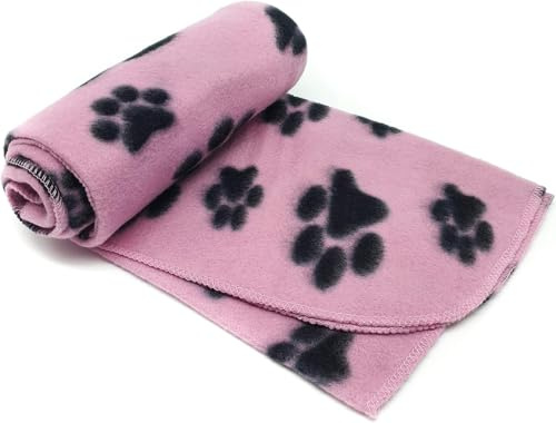 1ABOVE 100x150cm Long Soft & Cosy Pet Blanket, Ideal for Home or Tarvel, Machine Washable, Suitable for Cats and Dogs - Pink