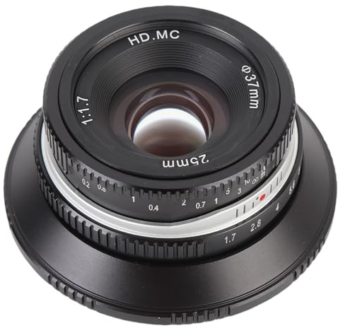 25 mm objektiv F1.7 Prime med manuell fokus fast brännvidd monteringsmål APS C Z för Z50 ZFC Z30 Z6I Z7II (svart)