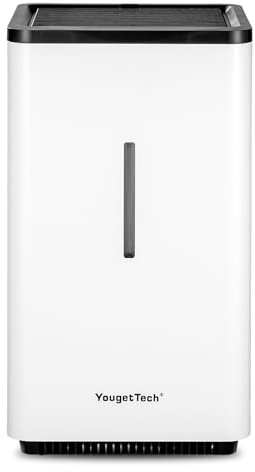 YougetTech 6,5 L Top Fill Luftbefeuchter, Verdunstungsme Luftbefeuchter, 1500 ml/h, automatische Abschaltung, Weiß
