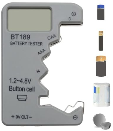 Renchey Testeur De Piles Pour La Maison - Testeur pour Petites Piles | à Affichage LED Compteur Haute Précision Économe en Énergie pour RC Montre Auditive Maison