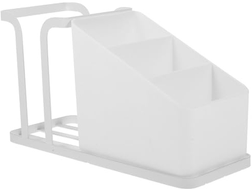 FELTECHELECTR Soporte Multifuncional para Bolsitas de Té y Vasos de Papel Blanco Organizador Compacto para Estación de Café Caja para Bolsitas de Azúcar y Condimentos Adecuado para Mostrador