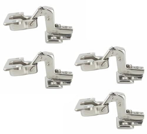 4 cerniere scorrevoli per ante di armadietti da cucina, 48 mm, 110 gradi, con sovrapposizione completa, cerniere standard per armadio da cucina nascosto