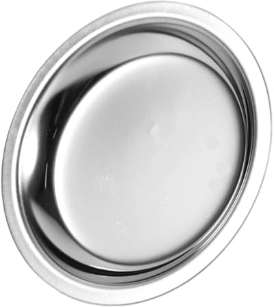 FOMIYES Soucoupe Élégant et Fonctionnel Argenté en Acier Inoxydable 304 à Sachet de Thé Légère et Pratique, Plateau Rond Accessoire Thé pour Bureau ou Restaurant