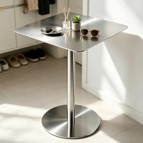 Korridor sidobord Multifunktionella toppbord Modernt Accent Fritidsbord | Fyrkantig bistro pub bar cocktailbord dryck disk bord Höjd 75/95/105cm(40x40x75cm)