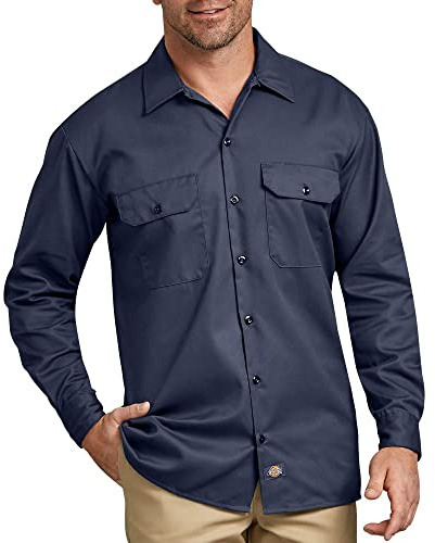 Dickies Arbetsbyxor med lös passform och dubbelknä, för män, slitstarka twillbyxor för bygg och lager