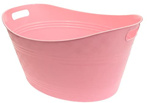 Plastic Reusable Party BBQ Summer Party Drinks Wine Beer Ice Bucket Bowl Choice of Sizes (Large, Pink)
