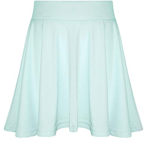 A2Z 4 Kids Filles Jupe Patineuse Unie pour l'école Trendy Soft Feel Confortable Mode d'été Vêtements de Tenue Âge 2-13 Ans