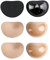 TopBine 3 Paar BH Pads Selbstklebende Einsätze Abnehmbare Push Up Brustvergrößerer für Bikini, Tri-Winkel Form, Schwarz und Beige (2 Beig 1 Black)