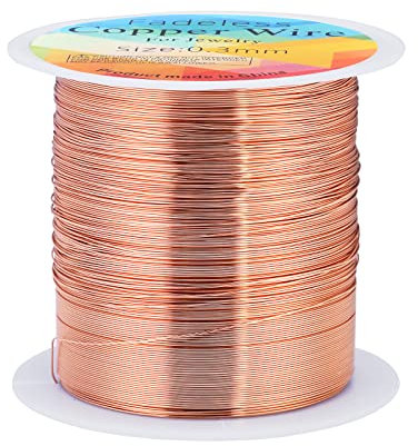 BEIMEIII 100 m x 0,3 mm Kupfer Schmuckdraht, Handwerk Schmuck Draht, Kupfer Handwerk Schmuck Draht, Kupferdraht für Basteln und Schmuckherstellung