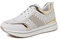 QUEEN HELENA Chaussures Platform Sneakers Casual Gymnastique Léger Plateau Souple Femme X28-23, X28 25 Or, 37 EU