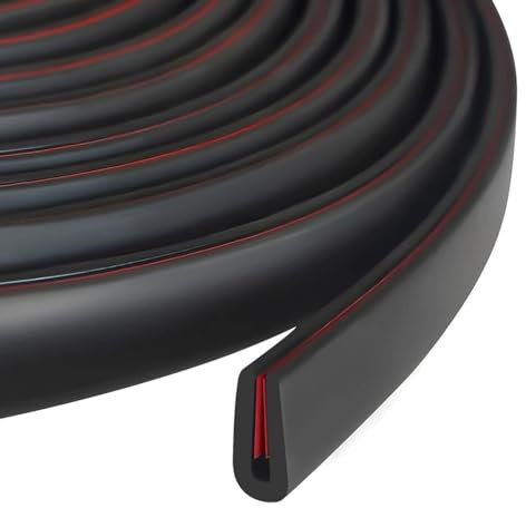 Garniture de bord en caoutchouc, protection de bord de portière de voiture auto-adhésive, protecteur de bord flexible en forme de U pour bord tranchant de tôle, taille 1 mm, ajustement 0-2 mm, 3,1 m