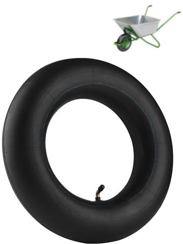 SOSALUK 4.80/4.00-8 Schlauch Reifen Schubkarre Ersatzschlauch für Schubkarrenrad Gummischlauch mit TR87 Winkelventil Innenschlauch für Sackkarren Bollerwagen Rasenmähe Schiebekarre